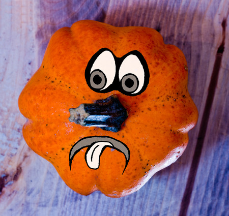 The famous Halloween pumpkins get some nice friends who Accompany you to make jokes and ask for treatsの写真素材