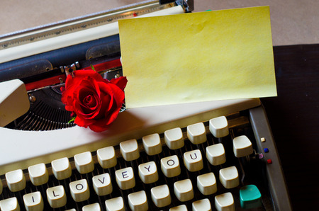 An old typewriter that only writes love lettersの写真素材
