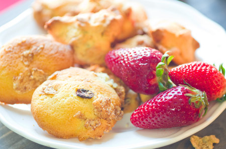 Homemade biscuits with cornflakes on grey background