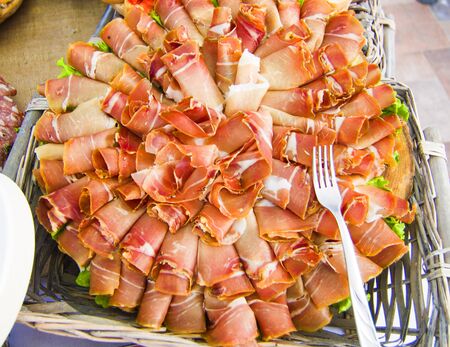 deletions and colorful appetizers and snacks for your party or for your lunch:.Hamの写真素材