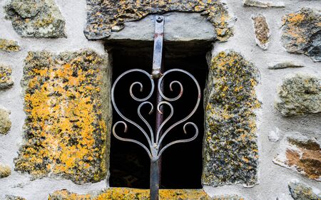 beautiful handcrafted details of historic building important for history, art and architectureの写真素材