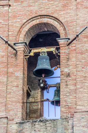 sound of the ancient bells on the tower of the ancient historic stone city