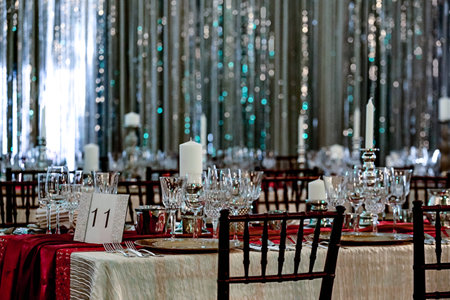 Plate and Glass Settingの写真素材