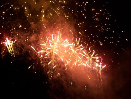 Fireworks: fireworks show in the nightの写真素材