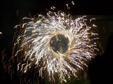 Fireworks: fireworks show in the night