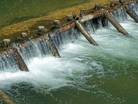 Nature: river, riverside, current water, fountainの写真素材