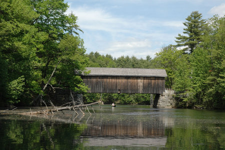 Babb's Bridge, Windham, ME, on a sunny spring day