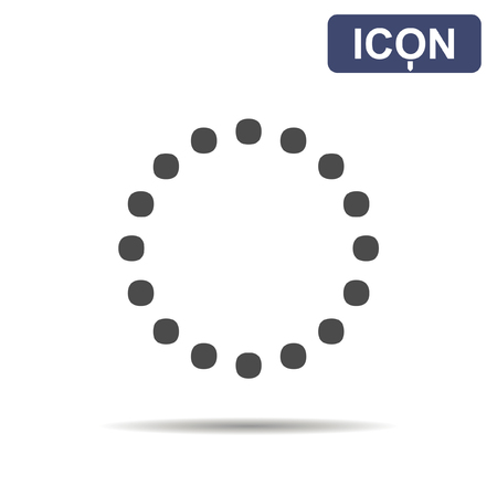 Dotted circle icon vectorのイラスト素材