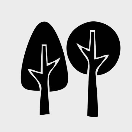 Trees icon vectorのイラスト素材