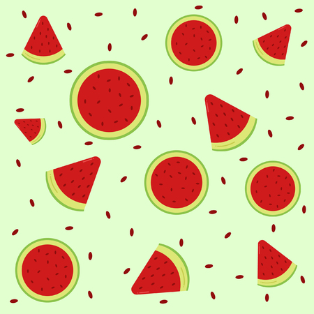 Pattern of red watermelon abstract backgroundのイラスト素材