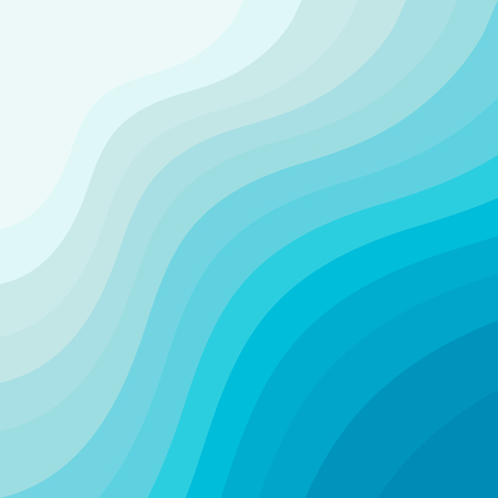 Blue wave abstract background in flat vector design styleのイラスト素材