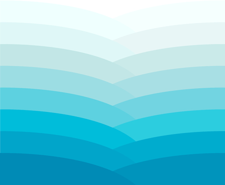 Blue wave shape abstract background in flat vector design styleのイラスト素材