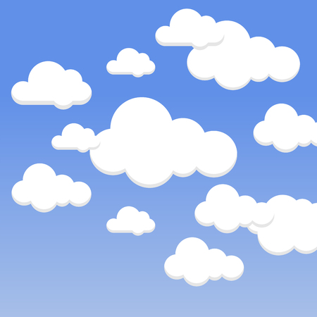 White cloud with blue sky abstract background landscape designのイラスト素材