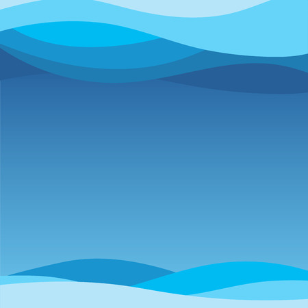 Curve blue wave abstract background in flat vector design styleのイラスト素材