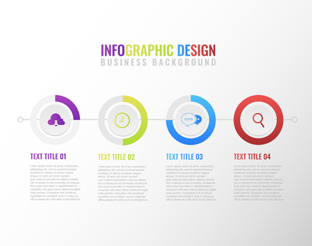 Infographic and icons vector design for business template.のイラスト素材