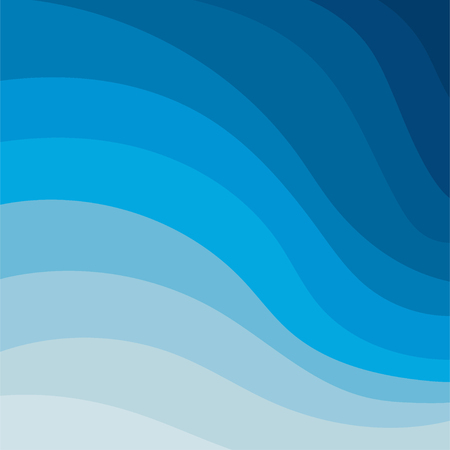 Blue wave abstract background in flat vector illustration design style.のイラスト素材