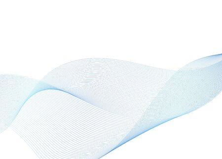 Blue lines wave concept abstract subtle vector background illustration.のイラスト素材