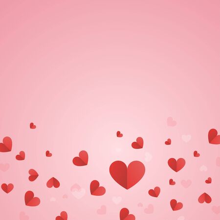 Hearts sprinkles isolated vector design with valentine day concept abstract backgroundのイラスト素材