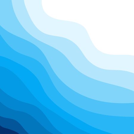 Blue water line wave style abstract vector background illustration.のイラスト素材