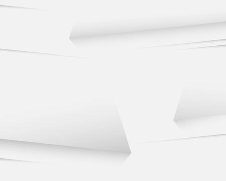 Gray futuristic shape abstract 3d paper style art background illustrationのイラスト素材