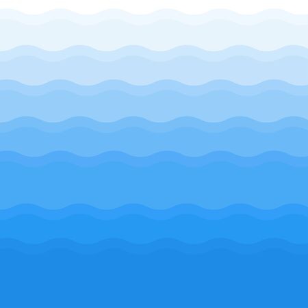 Blue water wave concept abstract vector background illustration.のイラスト素材