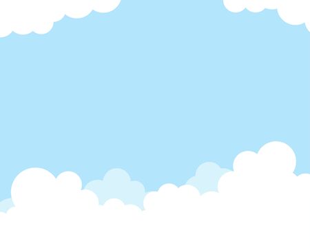 Cloud on top blue sky landscape vector background illustration.のイラスト素材