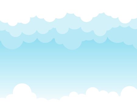 Cloud on top with blue sky outdoor landscape vector background illustration.のイラスト素材