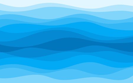 Abstract patterns of the deep blue sea ocean wave banner vector background illustrationのイラスト素材