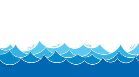 Blue water sea wave zigzag layer vector backgroundのイラスト素材