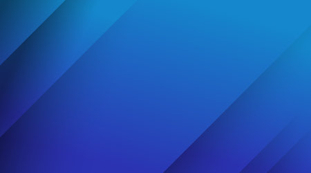 Abstract geometric dynamic oblique lines paper vector on blue gradient background