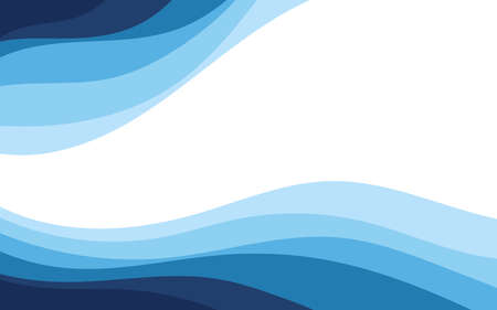 Deep sea waves concept with white space vector abstract backgroundのイラスト素材