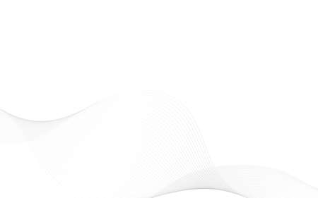Gray silver sound wave minimal vector blend on white background.のイラスト素材