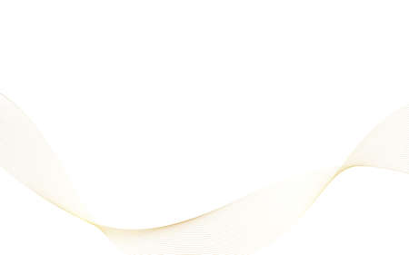Gold luxury sound wave blend fluttering vector abstract on white backgroundのイラスト素材