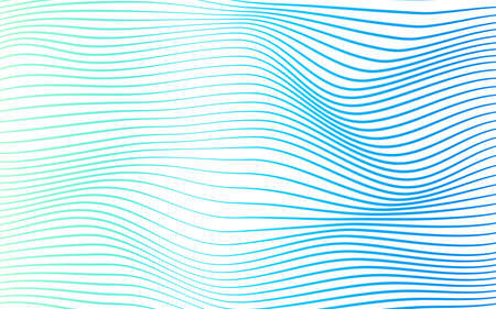 Blue color gradient lines wave stripes pattern curve textile vector backgroundのイラスト素材
