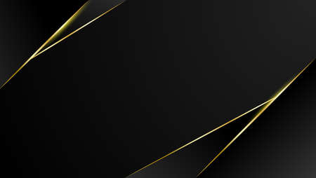 Abstract geometric oblique line triangle luxury gold vector with dark backgroundのイラスト素材