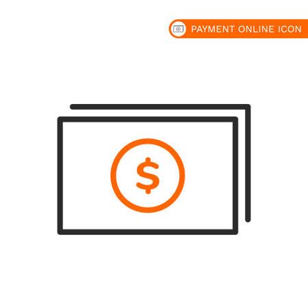 Dollar money cash payment icon flat design vector illustrationのイラスト素材