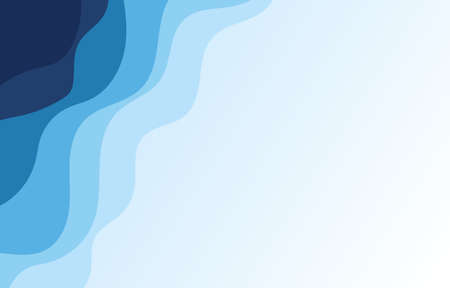 Blue water wave sea line background banner vector illustration with copy space.のイラスト素材