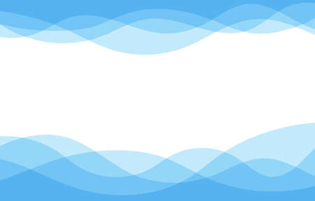 Blue water wave sea line curve background banner vector illustration.のイラスト素材