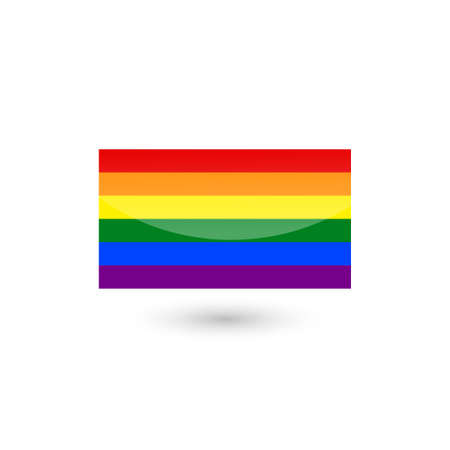 LGBT Rainbow color flag icon Pride of Gay, Lesbian colorful concept vector background illustration.のイラスト素材