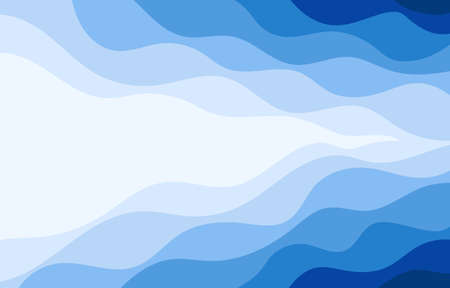 Abstract blue wave river curve banner background vector illustration.のイラスト素材