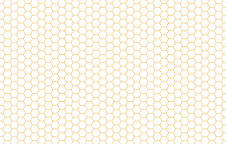 Hexagon Beehive Honeycomb yellow pattern seamless with black background banner vector illustration.のイラスト素材
