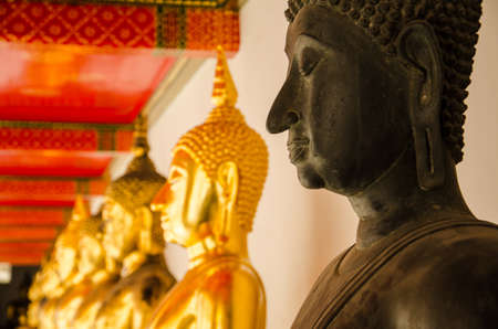 Black Buddha in Goldの写真素材