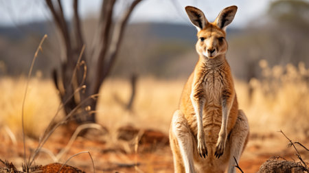 Kangaroo in the Kalahari desert, South Africa.の素材