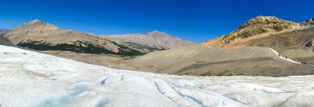 Receding Athabasca Glacier in Jasper National Park, Alberta Canada.の写真素材