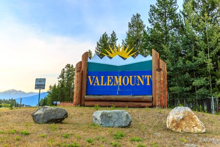 Valemount, BC Canada - AUGUST 10, 2014: Valemount is a small village popular for tourists, in east central British Columbia, Canadaのeditorial素材
