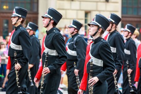 Washinton, D.C., USA - July 4, 2015: Cabot High School Marching Band in the annual National Independence Day Parade 2015.のeditorial素材