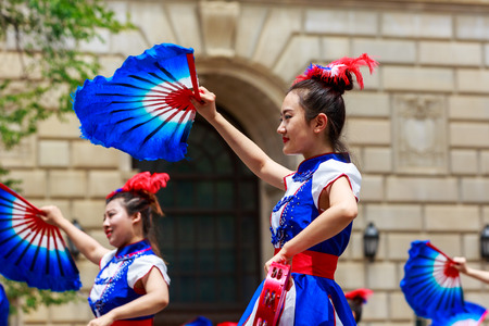 Washinton, D.C., USA - July 4, 2015: Greater Washington Chinese American Community in the annual National Independence Day Parade 2015.のeditorial素材