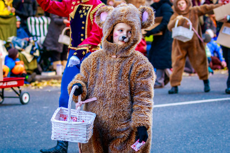 Portland, Oregon, USA - November 27, 2015: Costumed characters from the Nut Cracker show march in the annual My Macy's holiday Parade across Portland Downtown.のeditorial素材