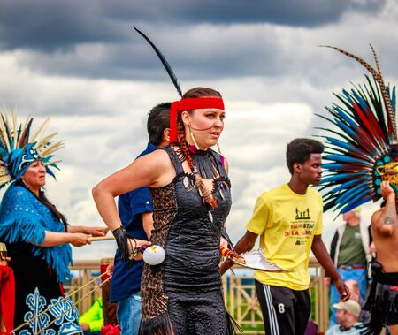 Portland, Oregon, USA - June 11, 2016: Bienestar de la Familia in the Grand Floral Parade during Portland Rose Festival 2016.のeditorial素材