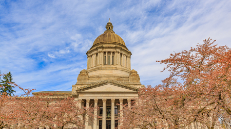 Olympia, Washington, USA - March 24, 2016: The Washington State Capitol or Legislative Building in Olympia is the home of the government of the state of Washington.のeditorial素材
